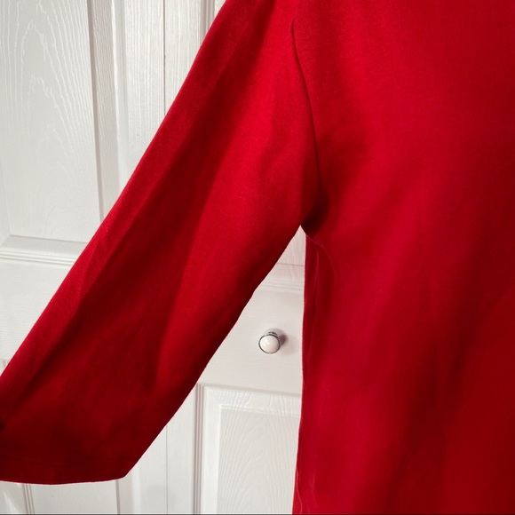 🔥SOLD🔥 Zara Trafaluc Turtleneck 3/4 Sleeve Dress Red S - Picture 4 of 16